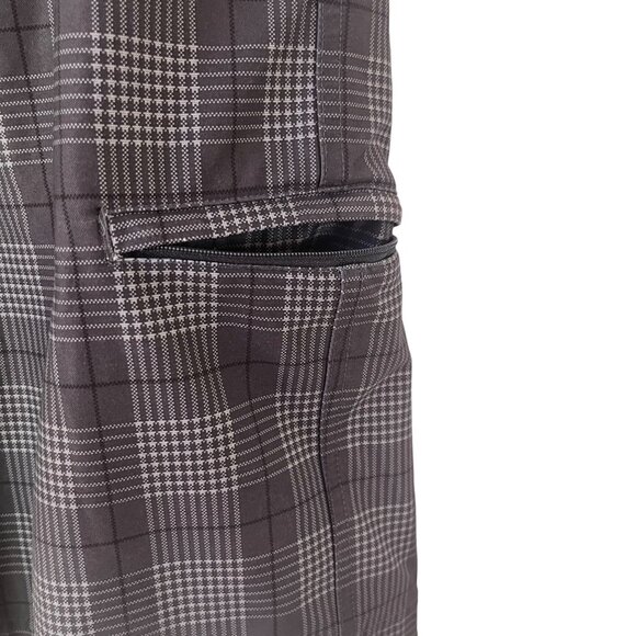 Pebble Beach Performance Mens Golf Shorts Gray Plaid Size 36 - Picture 5 of 8